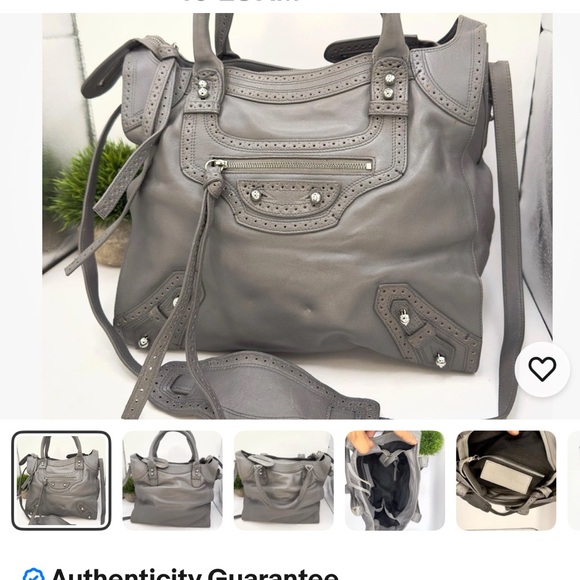 BALENCIAGA RIVACITY Black Paper
Leather two way handbag Rare Vintage EUC - Picture 15 of 16